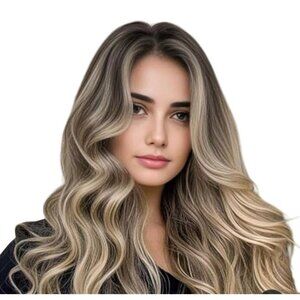 Vigorous Womens Clip In Hair Extensions 4 pcs Light Brown & Ash Blonde 20 Inches